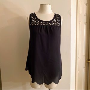 Anthropologie MINE Brand Black Tank size Small